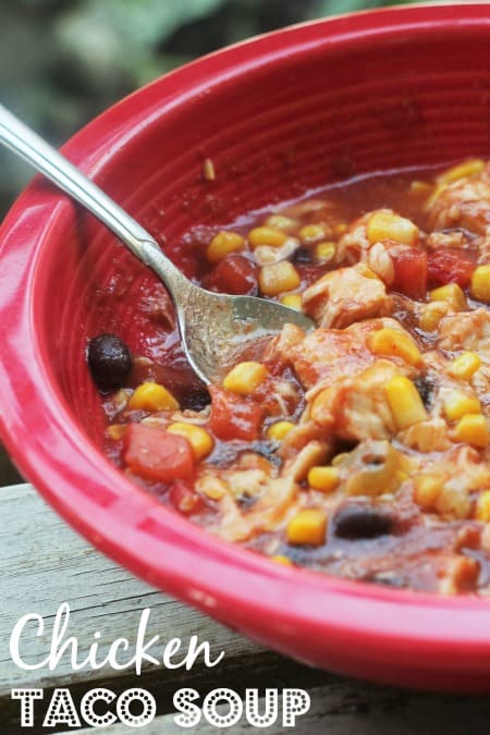 Easy chicken taco soup recipe for weeknight or weekend meals.