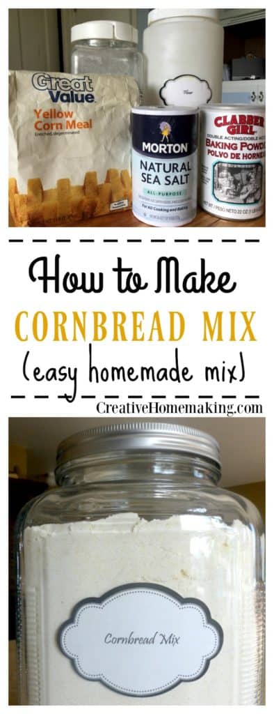 You can quickly and easily make your own cornbread from this homemade cornbread mix recipe.