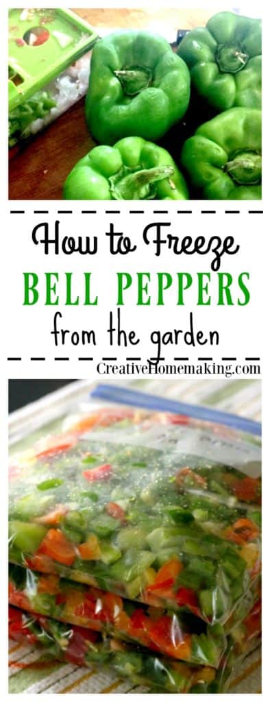 Extra peppers? Learn the easy way to freeze extra bell peppers from the garden.