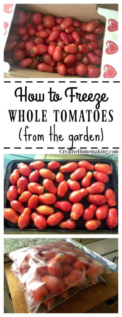 Extra tomatoes? Learn the easy way to freeze extra tomatoes from the garden.