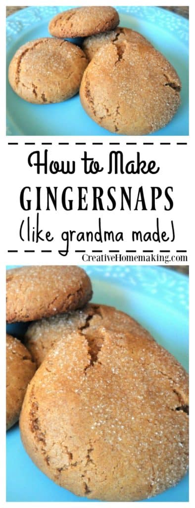 Easy recipe for old-fashioned ginger snap cookies, just like grandma used to make.