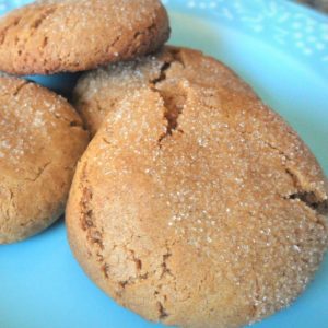 Easy recipe for old-fashioned ginger snap cookies, just like grandma used to make.