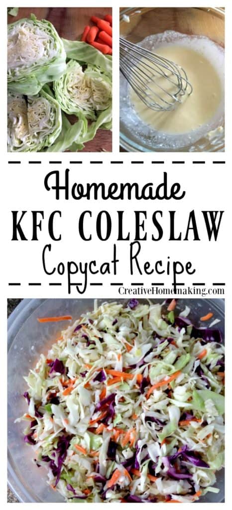 Easy homemade coleslaw recipe! Learn the secret to making great tasting coleslaw just like KFC's.