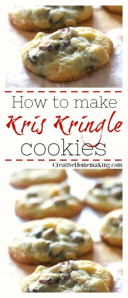 These Kris Kringle cookies are really easy to make and great to give away as gifts for the holidays. Share them at a Christmas cookie exchange!