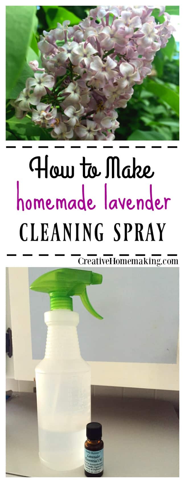 All Natural Lavender Household Cleaning Spray - Creative Homemaking