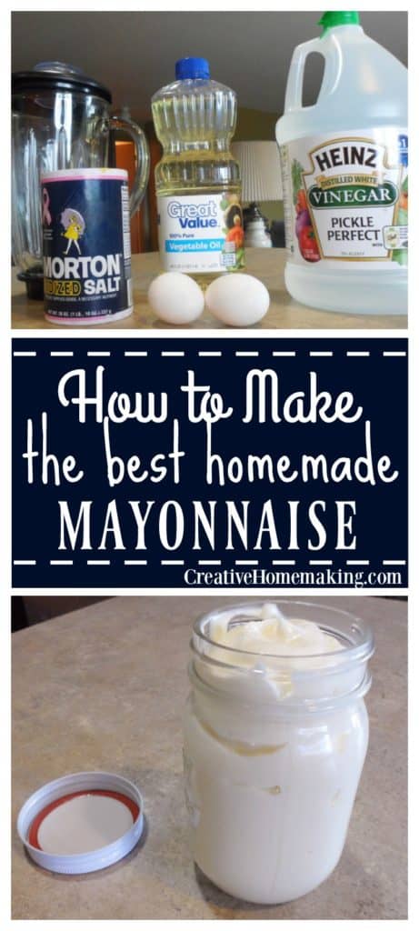 Homemade mayonnaise is very easy and inexpensive to make. All you need is a blender, oil, and an egg!