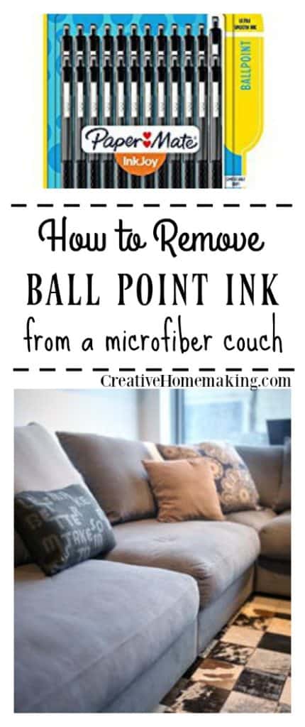 Easy tip for getting ball point ink off of a microfiber couch.