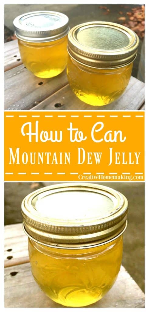 Mountain Dew jelly is a fun novelty jelly to give away for gifts to friends during the holidays.