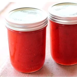 Easy recipe for canning homemade nectarine plum jam. Learn how to make jam like a pro!