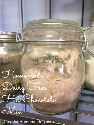 Easy dairy free hot chocolate mix for those with milk allergies or lactose intolerance.