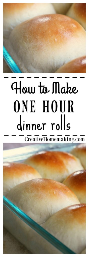 No time for baking bread? Try these one hour dinner rolls and have homemade bread on the table in no time.