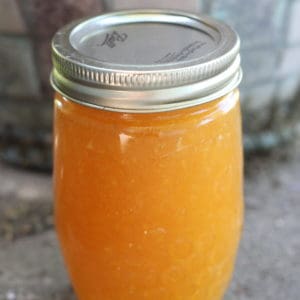 How to make and can homemade peach jam with either liquid pectin or powdered pectin. Easy canning recipe.