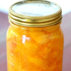 How to can homemade peach pie filling, just like grandma used to make.