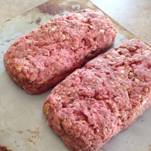 Easy recipe for making and freezing homemade meatloaf, one for tonight and two for later.