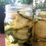 Too many zucchini? Try this easy recipe for pickled zucchini. Canning and refrigerator methods both included.