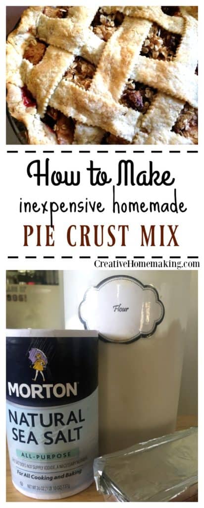 Easy pie crust mix recipe to make ahead of time for making homemade flaky pie crusts every time.