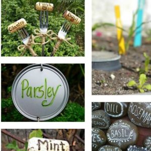Creative ideas for making homemade plant markers for your backyard garden.