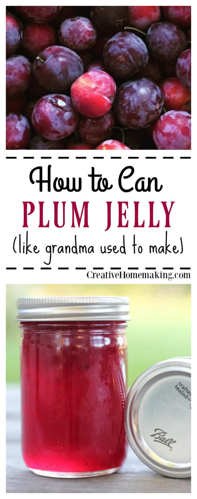 Canning Plum Jelly - Creative Homemaking