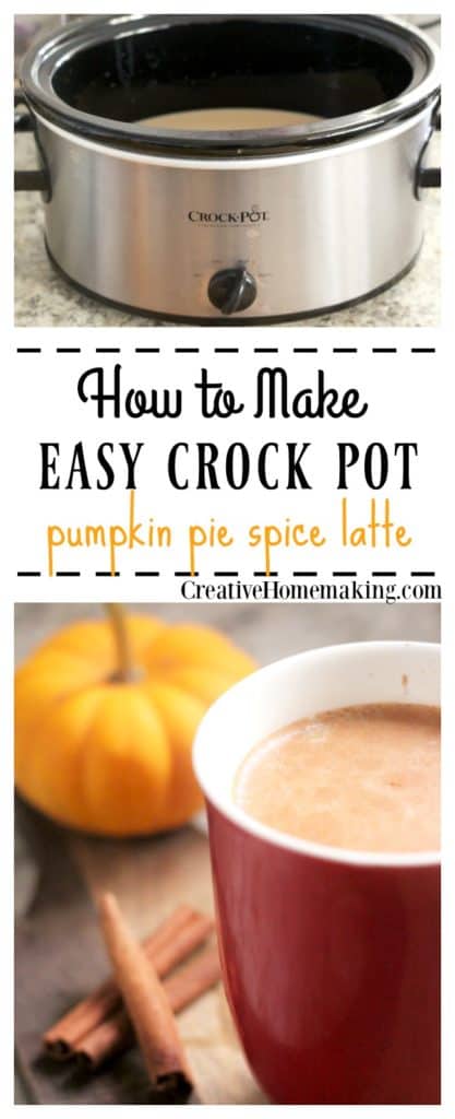 Looking for an easy crock pot beverage for the holiday season? This crock pot pumpkin spice latte tastes as great as it smells!
