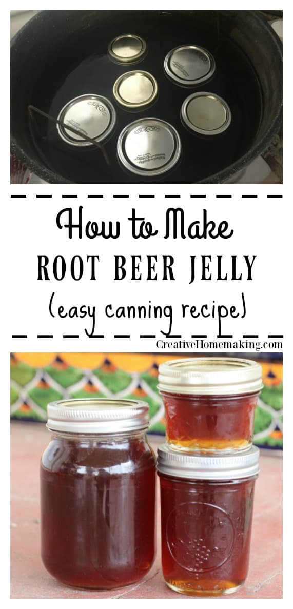 Easy recipe for canning root beer jelly. Easy recipe for beginning canners.