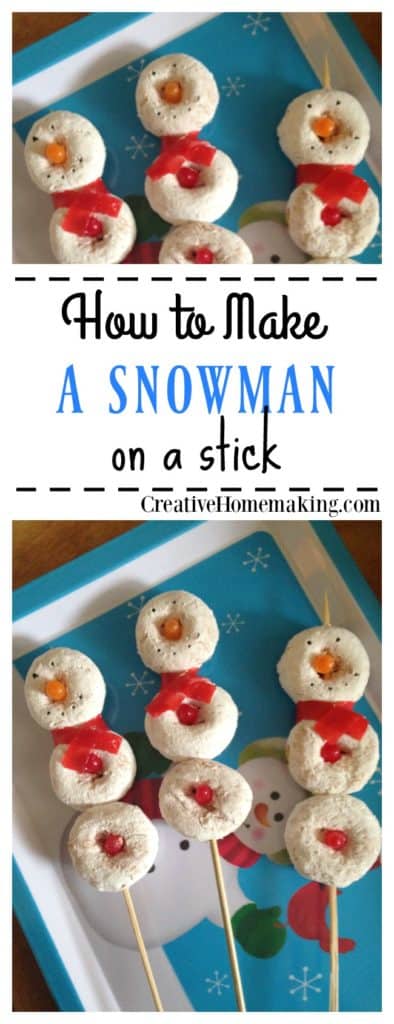 Have your elf on the shelf surprise your kids with these snowmen on a stick for breakfast.