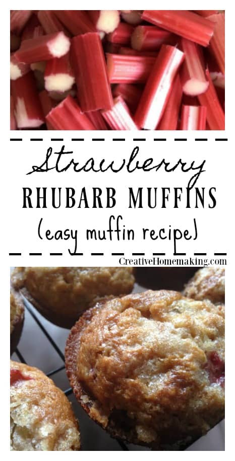 Extra rhubarb you need to use up? Try these easy delicious strawberry rhubarb muffins.