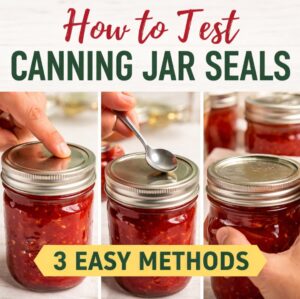 Not sure if your jars sealed properly? Learn 3 easy ways to test canning jar seals and make sure your food is safe to store.
