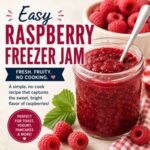Learn how to make raspberry freezer jam with fresh raspberries, sugar, and pectin. This easy no-cook recipe comes together in just 30 minutes and is perfect for preserving summer berries without canning. Enjoy homemade raspberry jam on toast, biscuits, pancakes, and more.
