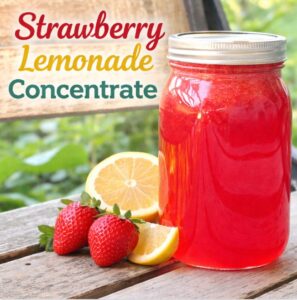 Strawberry Lemonade Concentrate Recipe (Water Bath Canning)