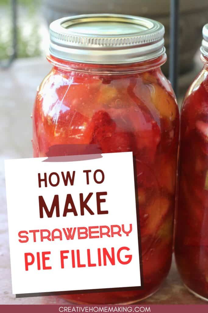 Easy strawberry pie filling recipe. One of my favorite summer ideas for canning!