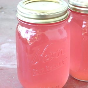 Recipe for homemade rhubarb simple syrup to freeze or can. Use this simple syrup to flavor cocktails, lemonade, iced tea, or enjoy on your favorite ice cream or yogurt. Easy recipe for beginning canners.