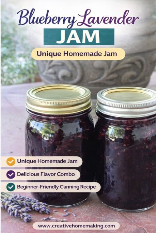 This easy blueberry lavender jam recipe is a beautiful twist on classic jam! Learn how to make this homemade lavender jam recipe with simple steps. A perfect example of lavender infused jam and one of the best unique jelly ideas to try.