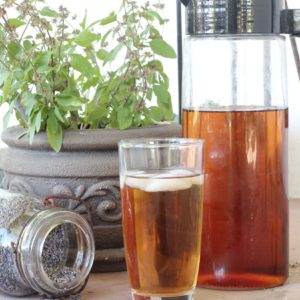 This lavender iced tea is a refreshing summer iced tea made from dried lavender.