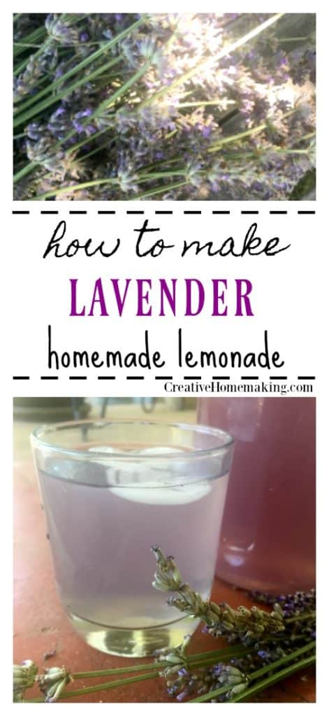 Easy recipe for making homemade lavender lemonade from fresh lavender flowers.