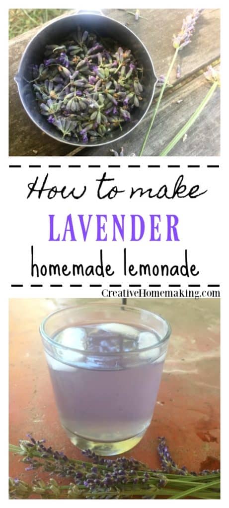 Easy recipe for making homemade lavender lemonade from fresh lavender flowers.