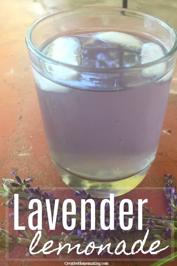 Inviting glass of lavender lemonade made from fresh lavender flowers.