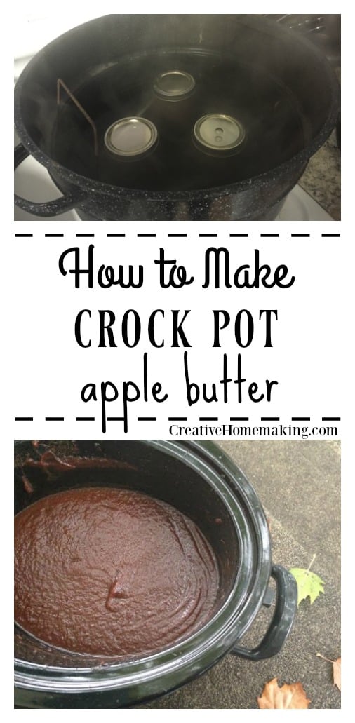 Easy canning recipe for apple butter made in your crock pot. Can it or freeze it for later.