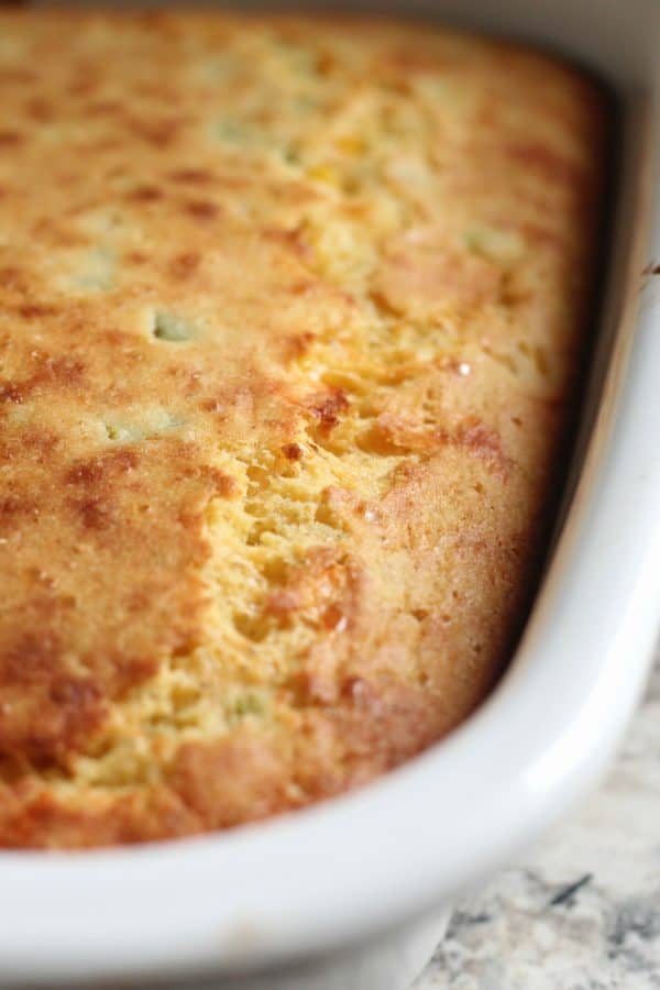 Easy recipe for jalapeno corn bread to enjoy with fall and winter soups and stews.