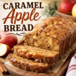 This caramel apple bread is a cozy fall treat made with fresh apples and topped with a sweet caramel drizzle. Perfect for fall baking, breakfast, dessert, or enjoying with a cup of coffee.