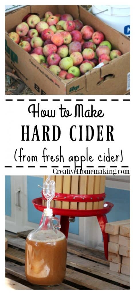 Easy hard cider recipe that anyone can make. Learn how to make homemade hard cider from fresh apple cider. One of my favorite fall recipes!