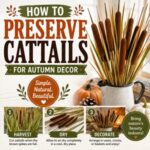 Preserve cattails from late summer so you can use them throughout the fall season. This simple idea for autumn decor is perfect for farmhouse arrangements, vases, and seasonal displays and fits beautifully with simple homemade living.