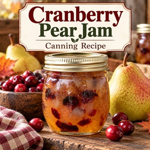 Preserve the harvest with this old-fashioned cranberry pear jam recipe. Sweet pears and tart cranberries make a beautiful fall preserve that’s perfect for canning and filling your homemade pantry. A cozy recipe for anyone who loves from-scratch, simple homemade living.