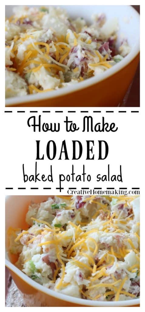 Easy recipe for loaded baked potato salad. One of my favorite potato salad recipes.