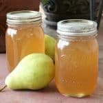 Easy recipe for canning pear jelly. One of my favorite fall canning recipes!
