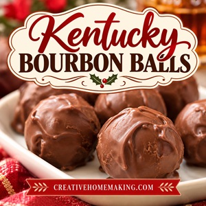 Kentucky bourbon balls are a classic holiday treat with a rich chocolate coating and delicious bourbon flavor. These homemade candies are perfect for Christmas parties, holiday dessert trays, and festive family gatherings. Make a batch to share with friends or package them in pretty candy boxes for thoughtful homemade Christmas gifts. Save this traditional bourbon balls recipe for your holiday candy making!