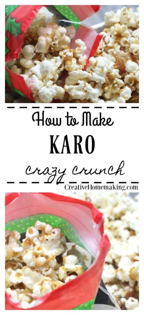 Easy Karo crazy crunch recipe that was popular in the 1970's. It is an easy delicious caramel corn with almonds and pecans added for extra crunch. Yum!