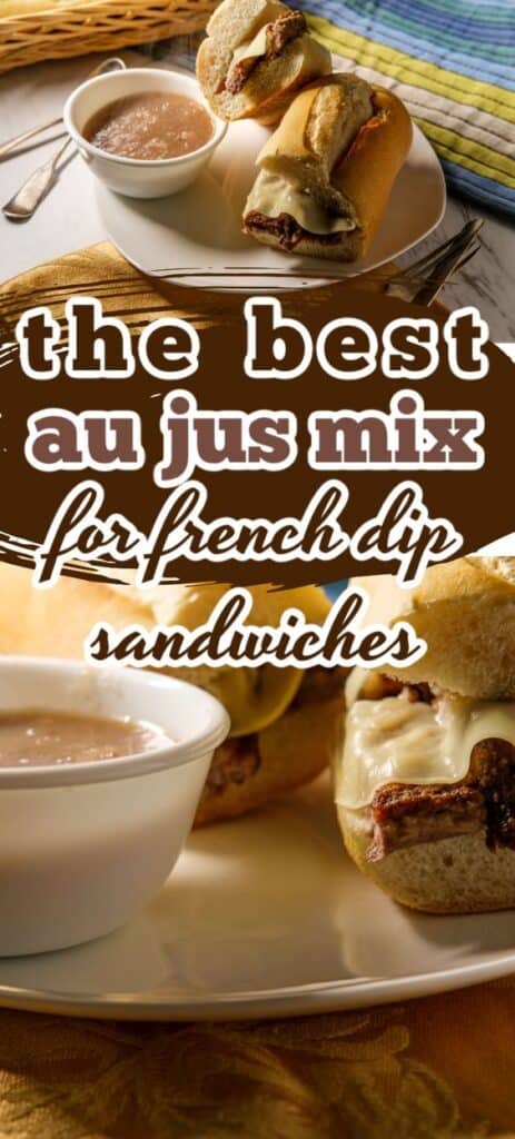 Easy au jus mix to make homemade au jus for your favorite french dip sandwich recipe! One of my favorite homemade mix recipes. One of my favorite homemade sauce recipes!