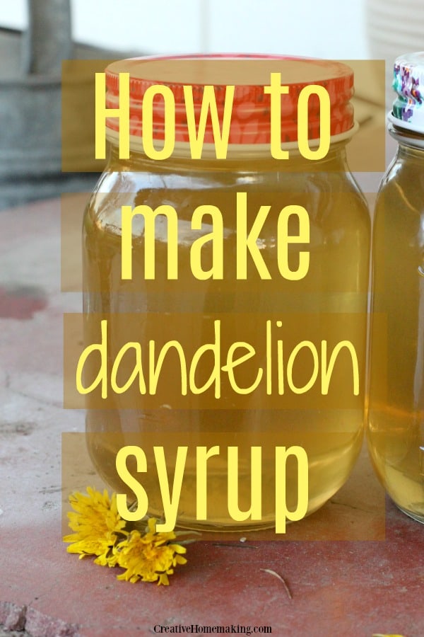 Easy recipe for dandelion syrup