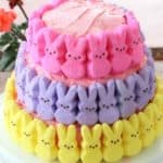 Three layer peeps cake for Easter.
