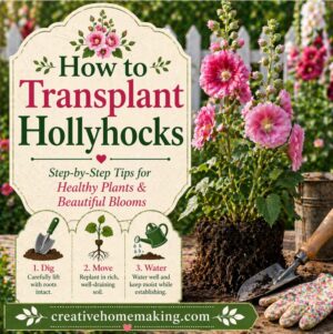 Learn how to transplant hollyhocks the easy way for healthier roots and beautiful blooms. Perfect for cottage garden borders and classic flower beds.